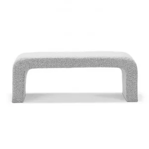 Harper Boucle Fabric Arch Bench Seat, 120cm, Grey Speckle by FLH, a Benches for sale on Style Sourcebook