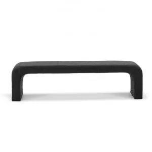 Harper Boucle Fabric Arch Bench Seat, 160cm, Charcoal by FLH, a Benches for sale on Style Sourcebook