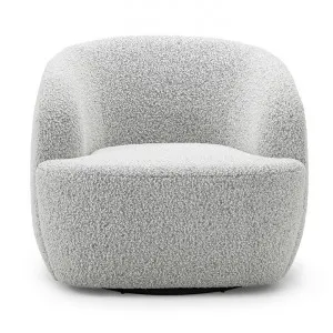 Cuddle Boucle Fabric Swivel Tub Chair, Grey Speckle by FLH, a Chairs for sale on Style Sourcebook