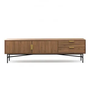 Kina Wooden 2 Door 2 Drawer TV Unit, 180cm, Light Walnut / Black by FLH, a Entertainment Units & TV Stands for sale on Style Sourcebook