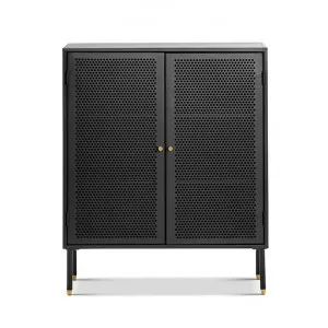 Mesh Steel 2 Door Side Cabinet, Black by FLH, a Sideboards, Buffets & Trolleys for sale on Style Sourcebook