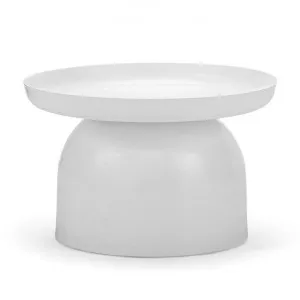 Sirkel Steel Round Tray Top Pedestal Coffee Table, 60cm, White by FLH, a Coffee Table for sale on Style Sourcebook