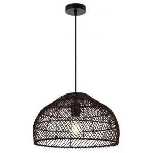 Frya Rattan Pendant Light, Medium, Brown by Telbix, a Pendant Lighting for sale on Style Sourcebook