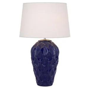 Madrid Ceramic Base Table Lamp, Blue by Telbix, a Table & Bedside Lamps for sale on Style Sourcebook