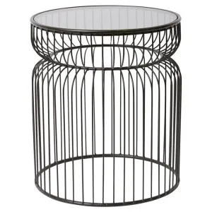 Huxley Metal & Galss Round Side Table by Elme Living, a Side Table for sale on Style Sourcebook