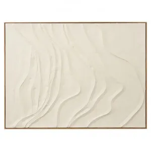 "Wavy Dune" Framed Hand Painted  Canvas Wall Art, 120cm by Elme Living, a Artwork & Wall Decor for sale on Style Sourcebook