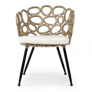 Etta Rattan & Metal Occasional Chair, Grey Wash by Serano Living, a Chairs for sale on Style Sourcebook