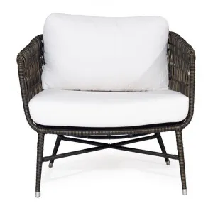 Tobin Wicker Outdoor Occasional Chair, Black / Espresso by Serrata Living, a Outdoor Chairs for sale on Style Sourcebook