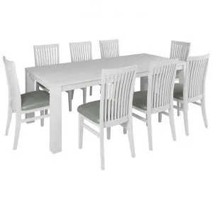 Lakeland 9 Piece Mountain Ash Timber Dining Table Set, 225cm by Dodicci, a Dining Sets for sale on Style Sourcebook