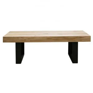 Qudos Oak Timber & Metal Coffee Table, 130cm by Dodicci, a Coffee Table for sale on Style Sourcebook