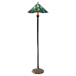 Annika Tiffany Style Stained Glass Floor Lamp by GG Bros, a Floor Lamps for sale on Style Sourcebook
