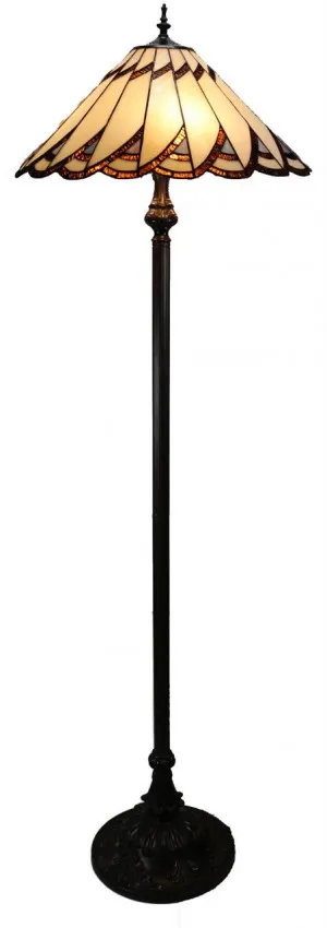 Vermont Tiffany Style Stained Glass Floor Lamp by GG Bros, a Floor Lamps for sale on Style Sourcebook