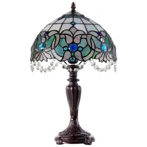 Shelby Tiffany Style Stained Glass Table Lamp, Medium by GG Bros, a Table & Bedside Lamps for sale on Style Sourcebook