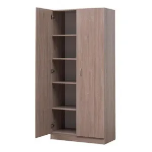 Mission 2 Door Pantry Cabinet, Light Oak by EBT Furniture, a Wardrobes for sale on Style Sourcebook
