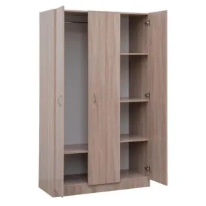 Mission 3 Door Combo Wardrobe, Light Oak by EBT Furniture, a Wardrobes for sale on Style Sourcebook