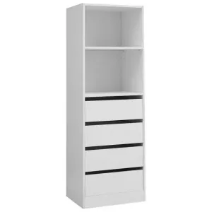 Mission Wardrobe Open Shelf Insert with 4 Drawers, White by EBT Furniture, a Wardrobes for sale on Style Sourcebook