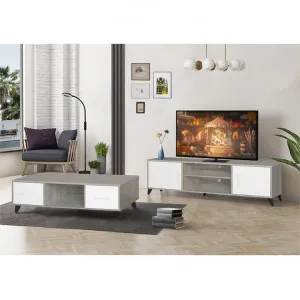 Hana TV Unit & Coffee Table Set, 149/118cm, Light Oak / White by EBT Furniture, a Coffee Table for sale on Style Sourcebook