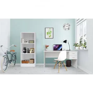 Congo Study Desk & Bookcase Set, 90cm, White by EBT Furniture, a Desks for sale on Style Sourcebook