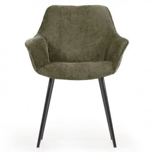 Arden Chenille Fabric Dining Armchair, Green by El Diseno, a Dining Chairs for sale on Style Sourcebook