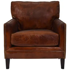 Severus Aged Leather Armchair by Affinity Furniture, a Chairs for sale on Style Sourcebook