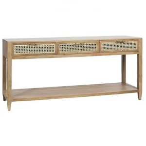 Palm Springs Mango Wood & Rattan Console Table, 160cm by Canvas Sasson, a Console Table for sale on Style Sourcebook