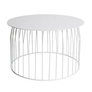 Alto Rebello Metal Indoor / Outdoor Round Coffee Table, 60cm, White by Canvas Sasson, a Coffee Table for sale on Style Sourcebook