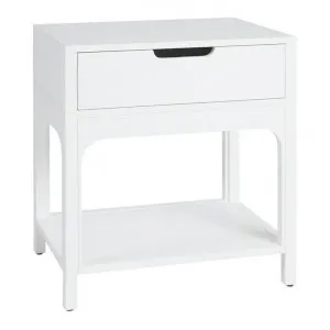 Arco Wooden Bedside Table, Small, White by Canvas Sasson, a Bedside Tables for sale on Style Sourcebook