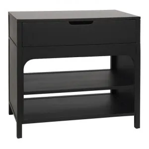 Arco Wooden Bedside Table, Large, Black by Canvas Sasson, a Bedside Tables for sale on Style Sourcebook