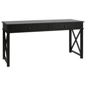 Manto Timber Desk, 150cm, Black by Canvas Sasson, a Desks for sale on Style Sourcebook