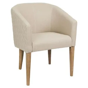 Sloane Fabric Boutique Dining Chair, Beige by Canvas Sasson, a Dining Chairs for sale on Style Sourcebook