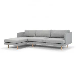 Denmark 3 Seater With Left Chaise Fabric Sofa - Graphite Grey with Natural Legs by Interior Secrets - AfterPay Available by Interior Secrets, a Sofas for sale on Style Sourcebook