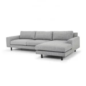 Sonia 3 Seater Right Chaise Fabric Sofa - Graphite Grey with Black Legs - Last One by Interior Secrets - AfterPay Available by Interior Secrets, a Sofas for sale on Style Sourcebook