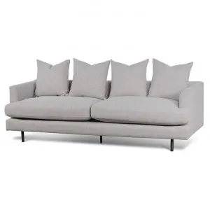 Andre 3 Seater Fabric Sofa - Sterling Sand with Black Legs by Interior Secrets - AfterPay Available by Interior Secrets, a Sofas for sale on Style Sourcebook