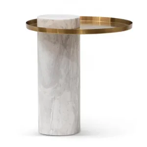 Melba Marble Side Table - White by Interior Secrets - AfterPay Available by Interior Secrets, a Side Table for sale on Style Sourcebook