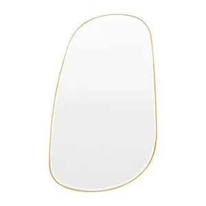 Pebble 150cm Organic Shaped Mirror - Brass by Interior Secrets - AfterPay Available by Interior Secrets, a Mirrors for sale on Style Sourcebook
