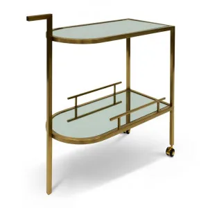 Luigi Bar Cart - Mirror and Gold Base by Interior Secrets - AfterPay Available by Interior Secrets, a Sideboards, Buffets & Trolleys for sale on Style Sourcebook