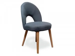 Johansen Upholstered Modern Dining Chair - Steel Fabric - Last One by Interior Secrets - AfterPay Available by Interior Secrets, a Dining Chairs for sale on Style Sourcebook