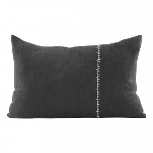 Ella Feather Fill Cushion 40x60cm in Black/White by OzDesignFurniture, a Cushions, Decorative Pillows for sale on Style Sourcebook