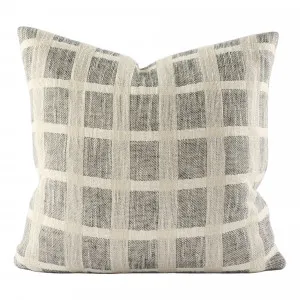 Petra Feather Cushion 50x50cm in Black/Natural by OzDesignFurniture, a Cushions, Decorative Pillows for sale on Style Sourcebook