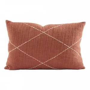 Ravo Feather FIll Cushion 40x60cm in Rust/White by OzDesignFurniture, a Cushions, Decorative Pillows for sale on Style Sourcebook