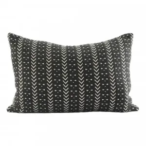 Tracer Feather Fill Cushion 40x60cm in Black by OzDesignFurniture, a Cushions, Decorative Pillows for sale on Style Sourcebook