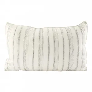 Alec Feather Fill Cushion 40x60cm in White/Slate by OzDesignFurniture, a Cushions, Decorative Pillows for sale on Style Sourcebook
