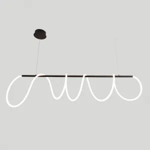 Nora Living Cavo Curved LED Linear Pendant Light Black by Nora Living, a Pendant Lighting for sale on Style Sourcebook