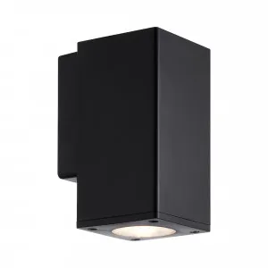 Mercator Piccolo 2 Matt Black Outdoor LED Wall Light Square 1x 6W Spotlight by Mercator, a Outdoor Lighting for sale on Style Sourcebook