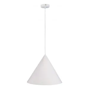 Conic Metal Pendant Light, Large, White by Oriel Lighting, a Pendant Lighting for sale on Style Sourcebook
