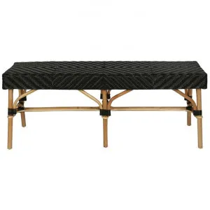 Missoli Rattan Bench, 120cm, Black by Florabelle, a Benches for sale on Style Sourcebook
