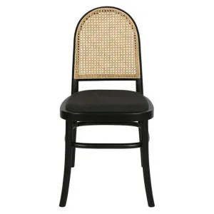 Clements Birch Timber & Rattan Dining Chair, Black by Florabelle, a Dining Chairs for sale on Style Sourcebook