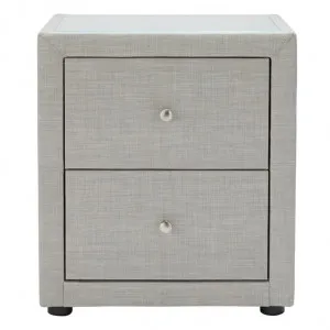 Metro Bedside Table Light Grey - 2 Drawer by James Lane, a Bedside Tables for sale on Style Sourcebook