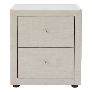 Metro Bedside Table Sea Pearl - 2 Drawer by James Lane, a Bedside Tables for sale on Style Sourcebook