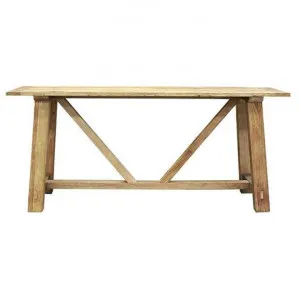 Sarah Recycled Elm Timber Trestle Console Table, 190cm by Provencal Treasures, a Console Table for sale on Style Sourcebook